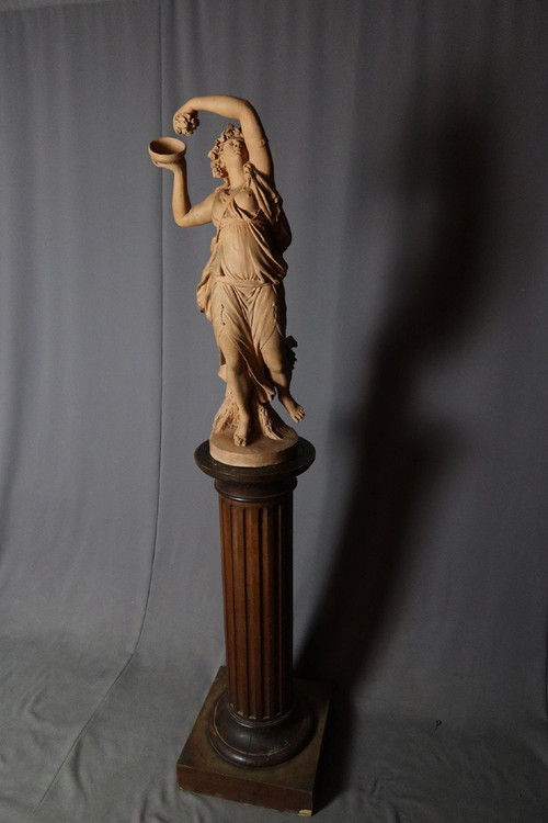 Terracotta Sculpture Signed Jonchery