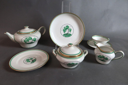 Rouard Art Deco Porcelain Tea and Dessert Service in Paris