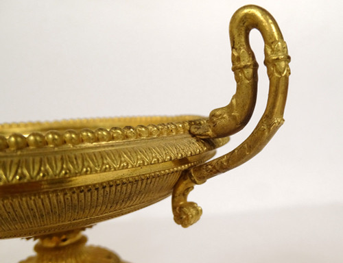 Pair of Empire Incense Burners in Bronze and Sienna Marble, 19th Restoration