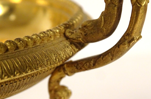 Pair of Empire Incense Burners in Bronze and Sienna Marble, 19th Restoration