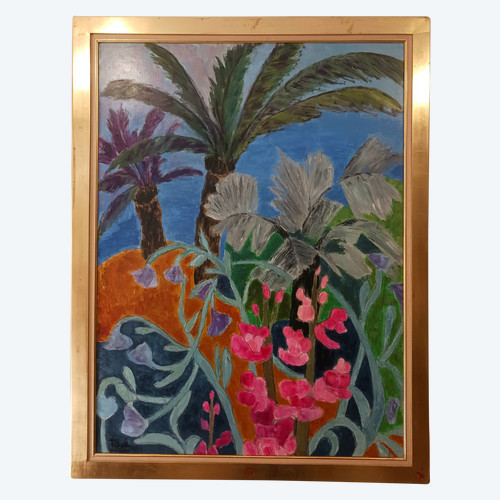 GEORGETTE TAVE 1925/2006 PALM TREES IN CAP MARTIN