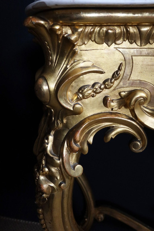 Golden Console Louis XV Style