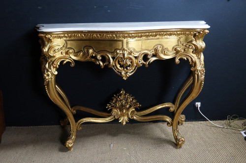 Golden Console Louis XV Style