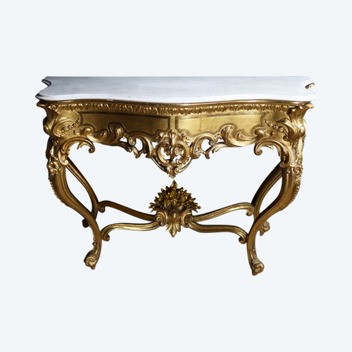 Golden Console Louis XV Style