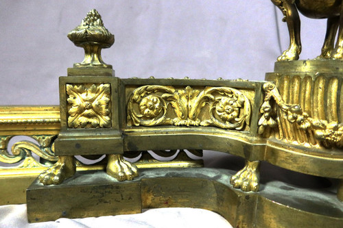 Front Of Fireplace In Gilt Bronze