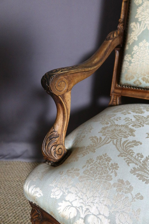 19th Century Walnut Armchairs And Chairs