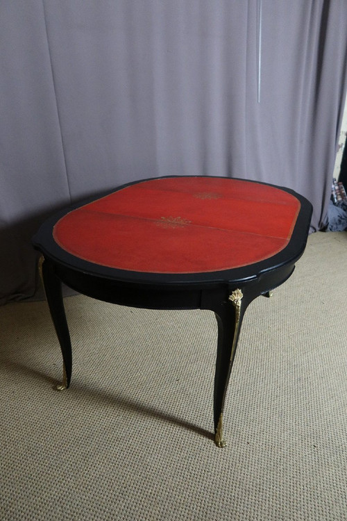 Extendable 20th Century Leather Top Table