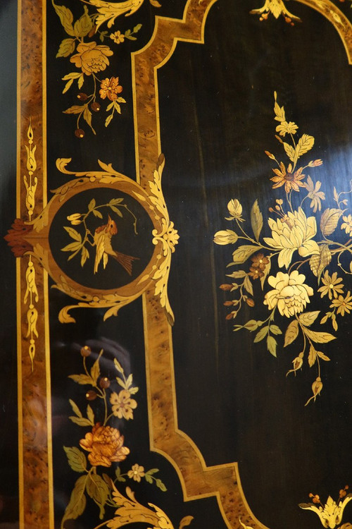 Napoleon III Table In Marquetry Dated 1888