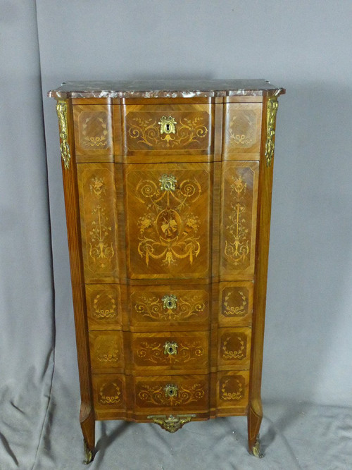 Nineteenth-century Marquetry Secretary