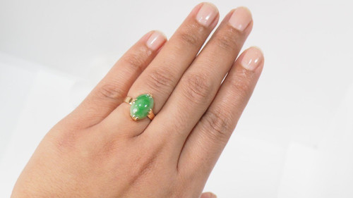 Yellow Gold And Jade Ring