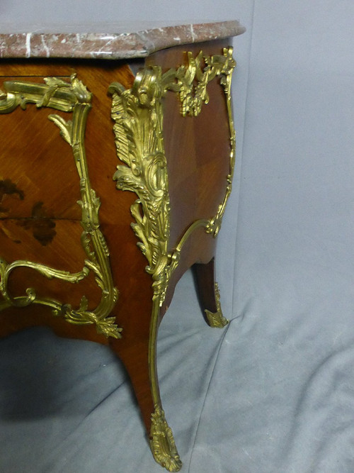 Grande Commode Louis XV époque XIXe