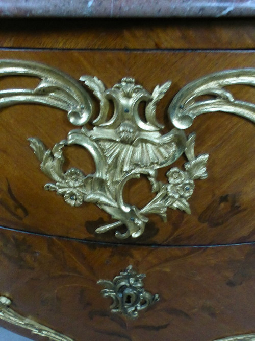 Grande Commode Louis XV époque XIXe