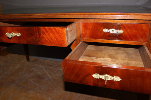 Large Flat Restoration Style Desk In Mahogany XX