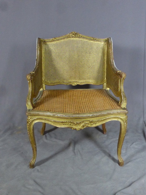 Louis XV gilded armchair