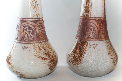 Théodore Legras, Pair Of Art Deco Vases