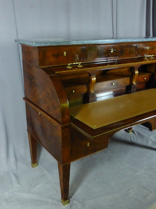 19th Century Mahogany Cylinder Desk