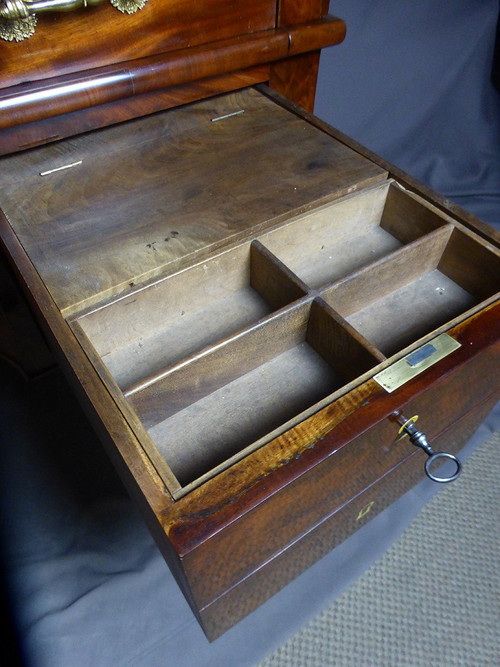 19th Century Mahogany Cylinder Desk