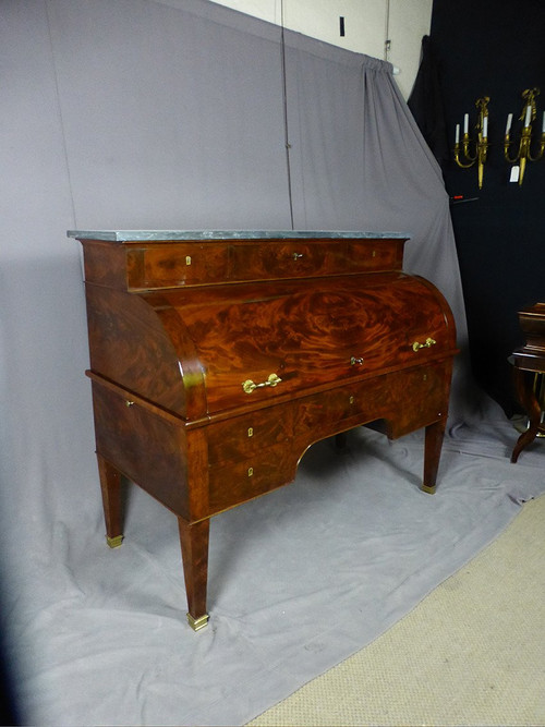 19th Century Mahogany Cylinder Desk