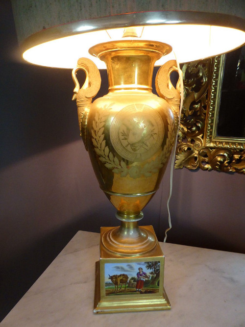 Empire Style Paris Porcelain Lamp