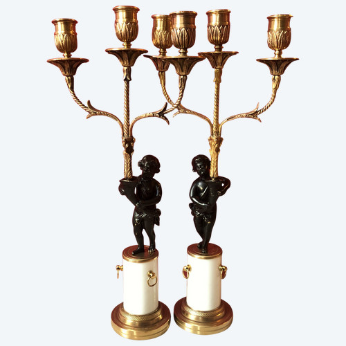 Candelabro con putti, periodo Luigi XVI