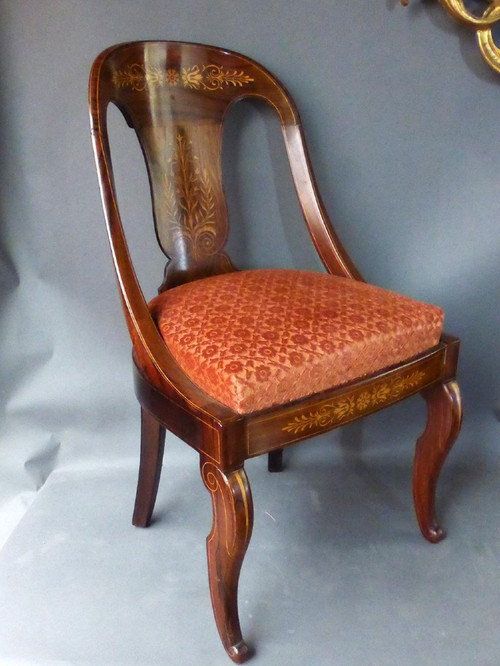 Suite Of Six Charles X Chairs Stamped "Allard"