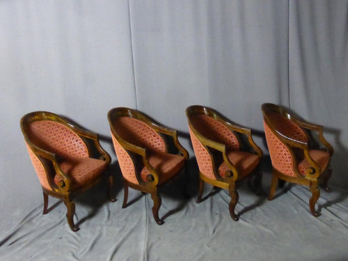 Suite Of Six Charles X Chairs Stamped "Allard"