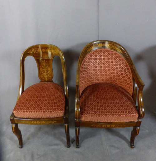 Suite Of Four Charles X Period Armchairs