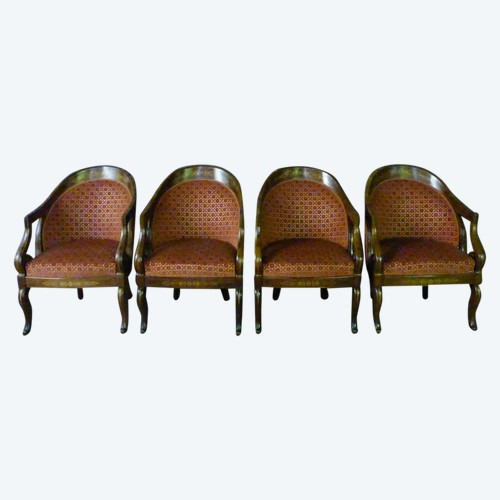 Suite Of Four Charles X Period Armchairs