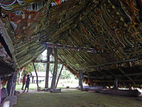 Painted bark, tribal art, Oceanian art, Oceania, traditional painting, drawings, Papua New Guinea