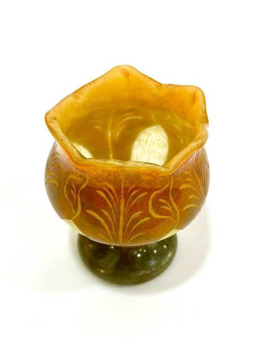 Le Verre Français Vase "Stylized Foliage"