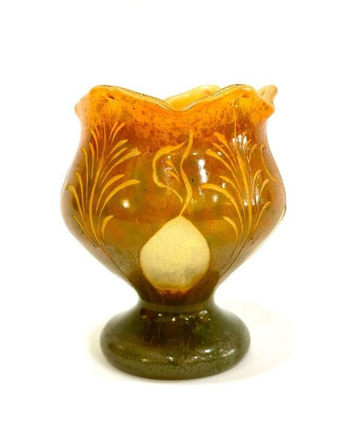 Le Verre Français Vase "Stylized Foliage"