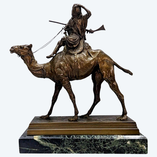 "the Meharist" Orientalist Bronze By Charles Valton