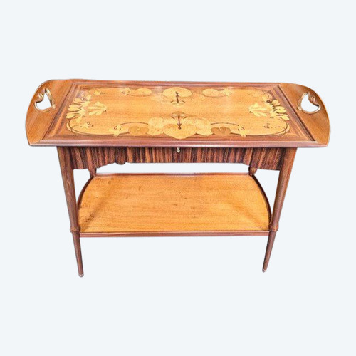 Majorelle Art Nouveau Serving Table "Cyclamens"