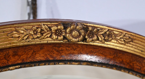 Oval Mirror in Golden Wood - Early 20th Century