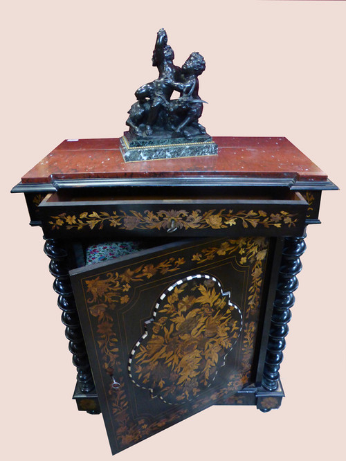 Buffet meuble d'appui marqueté Napoléon III