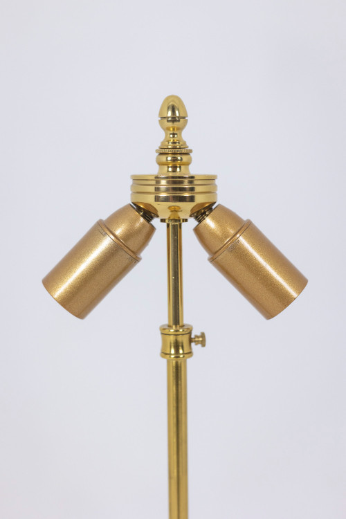 Lampada in porcellana di Parigi e bronzo dorato, circa 1880