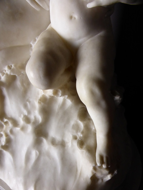 Group In Carved Alabaster Signed A Del Perugia