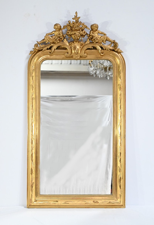 Important Miroir en Bois Doré, époque Louis Philippe – Milieu XIXe