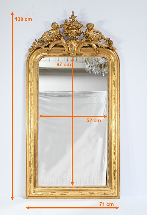 Important Miroir en Bois Doré, époque Louis Philippe – Milieu XIXe