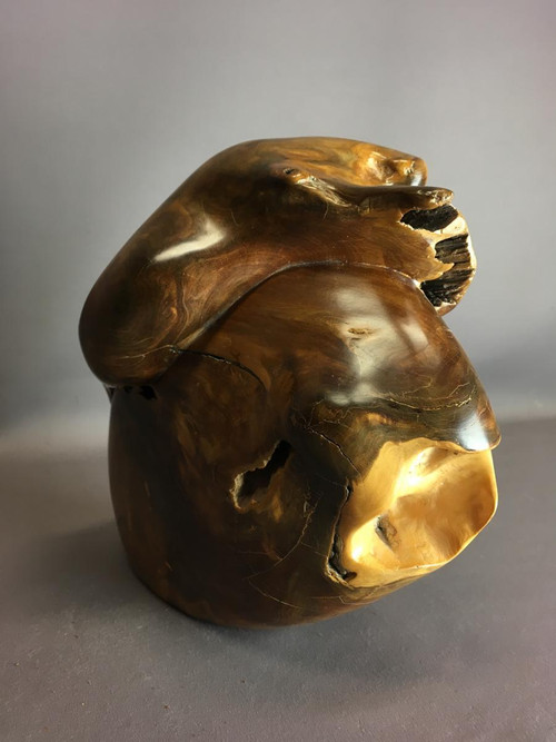 Wooden Sculpture, Signed "couradin