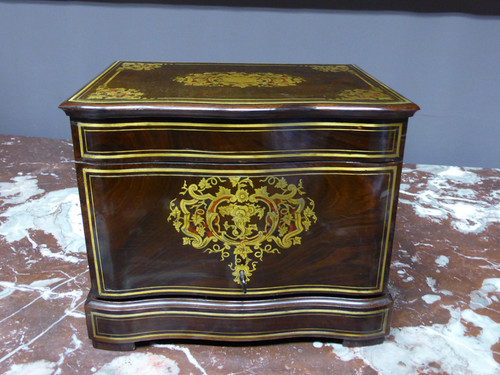 Boulle Marquetry Liqueur Cellar, Napoleon III Period