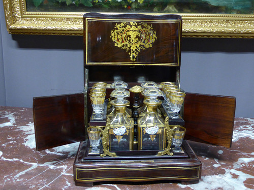 Boulle Marquetry Liqueur Cellar, Napoleon III Period