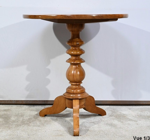 Small Pedestal Table in Blond Cherry, Louis Philippe period - 2nd half of the 19th century