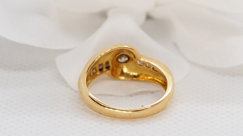 Bague En Or Jaune Et Diamants