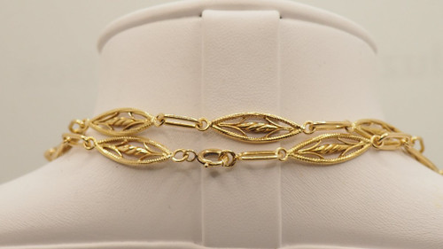 Filigree Necklace In 18 Kt Yellow Gold