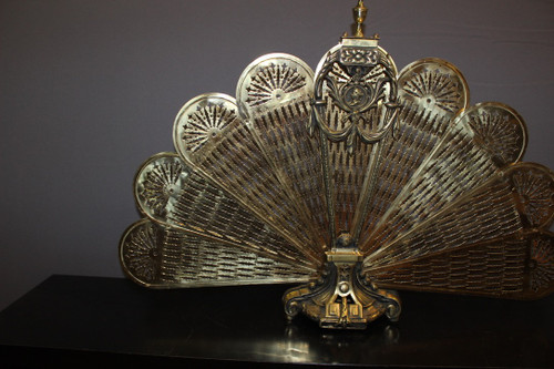 Firewall Fireplace Fan In Bronze And Brass XX Century