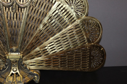 Firewall Fireplace Fan In Bronze And Brass XX Century