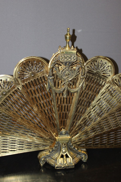 Firewall Fireplace Fan In Bronze And Brass XX Century