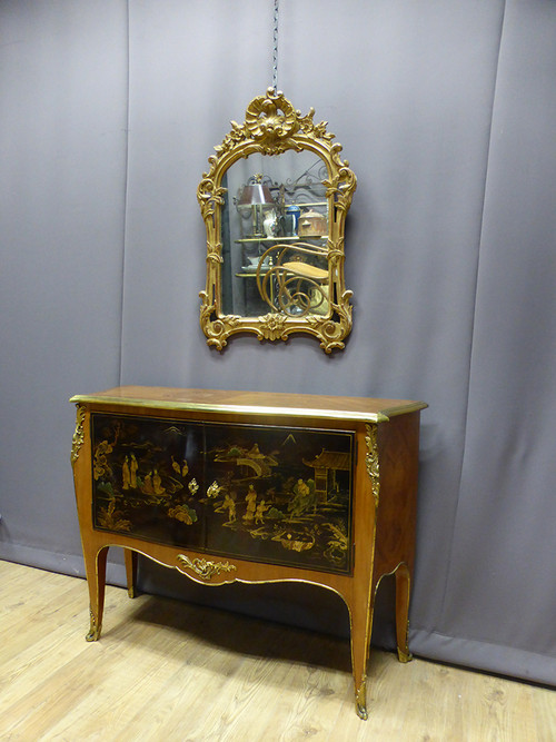 Marquetry And Chinese Lacquer Buffet