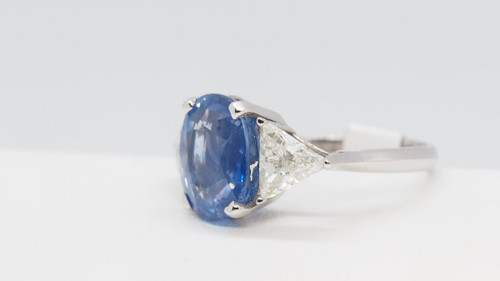 Ring Set With A Ceylon Sapphire